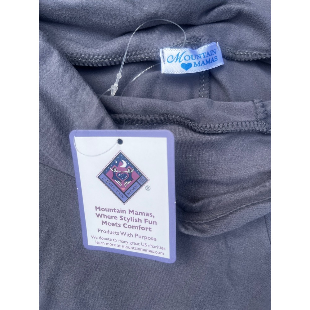 Mountain Mamas Dark Gray Flared Leggings Yoga Pants MM49603 Large NWT (130)